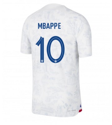 Frankrig Kylian Mbappe #10 Replika Udebanetrøje VM 2022 Kortærmet